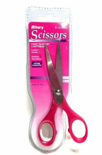 Lot of 2 Allary Style #200 Craft & Hobby Lightweight Scissors, 5.5 Inch, Red
