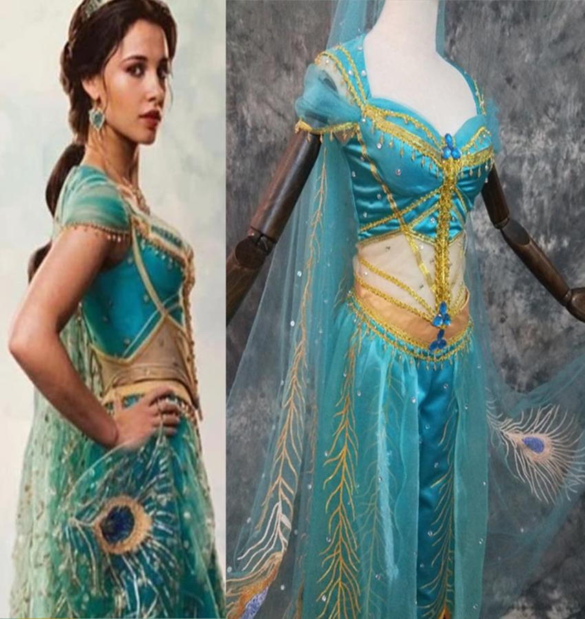 Princess Jasmine Costume Jasmine Dress Aladdin 2019 Live Action Outfits Adults Specialty 2128