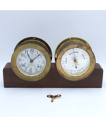 Seth Thomas Corsair-W Ships Clock &amp; Barometer E537-000 &amp; E537-010 w Key ... - $217.80