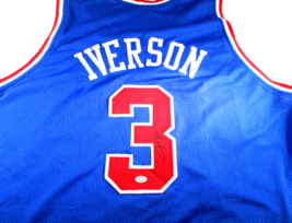 Allen Iverson / Authographed Philadelphia 76ers Custom Basketball Jersey / COA - $159.50