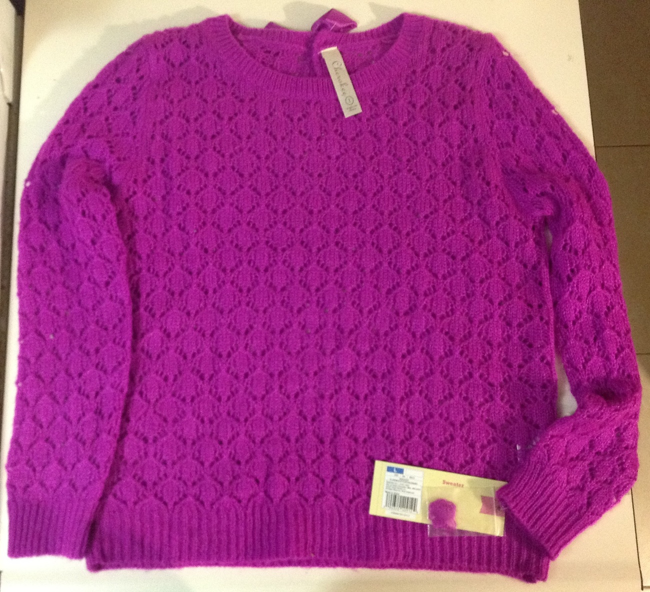 fuschia sweater