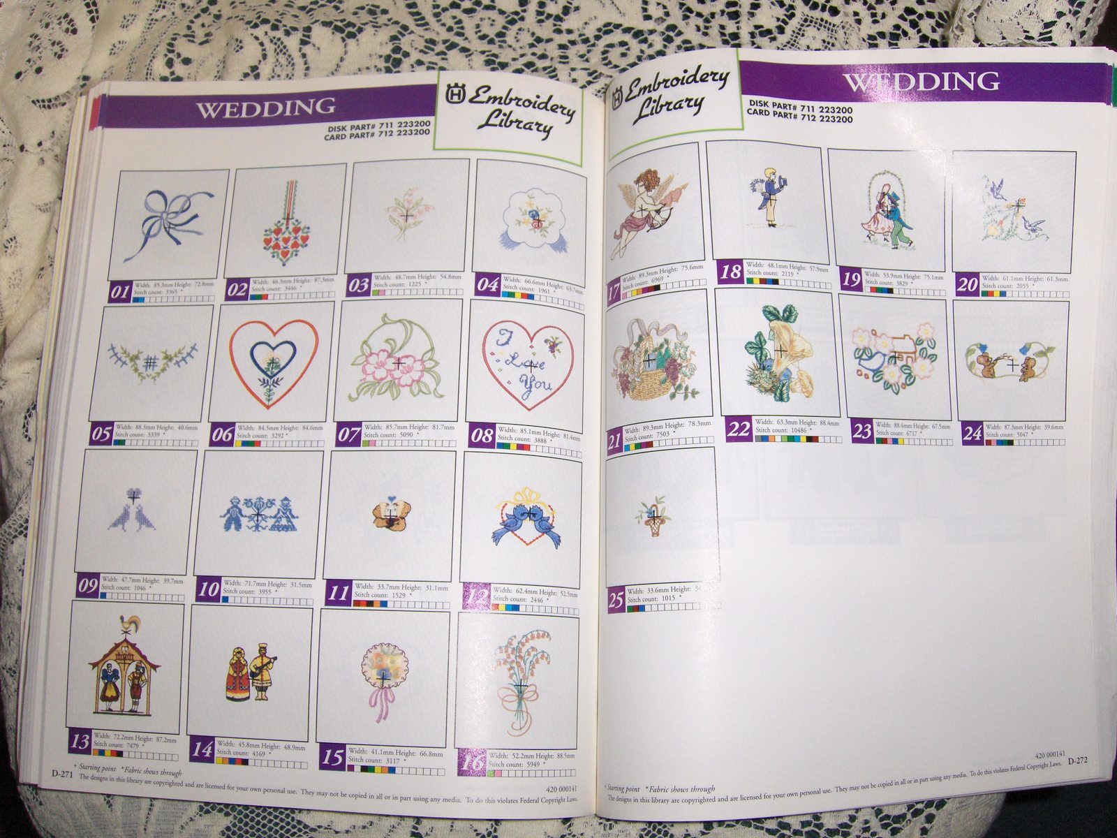 Husqvarna Viking Embroidery Library of Designs Book, Volume 2