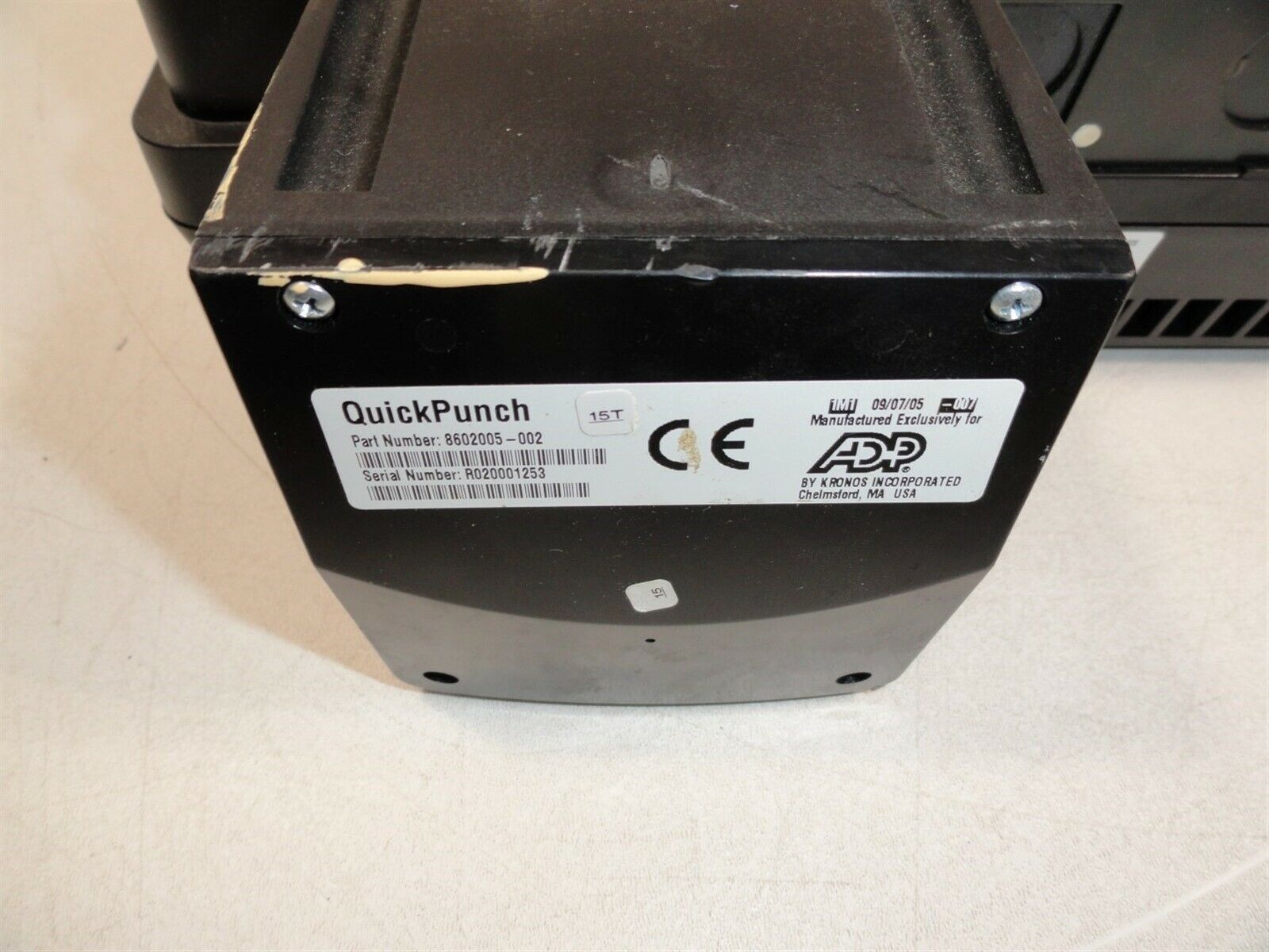 ADP 4500 8602004451 Employee Time Clock w/QuickPunch Power Tested ONLY