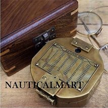 NauticalMart Engraved Antiqued Brass Military Compass W/Box Best Christmas Gift