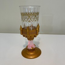 Disney Parks BE OUR GUEST Light Up Goblet Beauty Beast Cup Chalice Gold Castle - $18.99