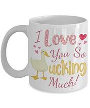 PixiDoodle Duck Valentines Day Coffee Mug - I Love You Valentine Ducks (11 oz, W - $20.99