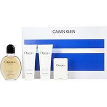OBSESSION by Calvin Klein   EDT SPRAY 4 OZ &amp; AFTERSHAVE BALM 3.4 OZ &amp; HA... - $81.90