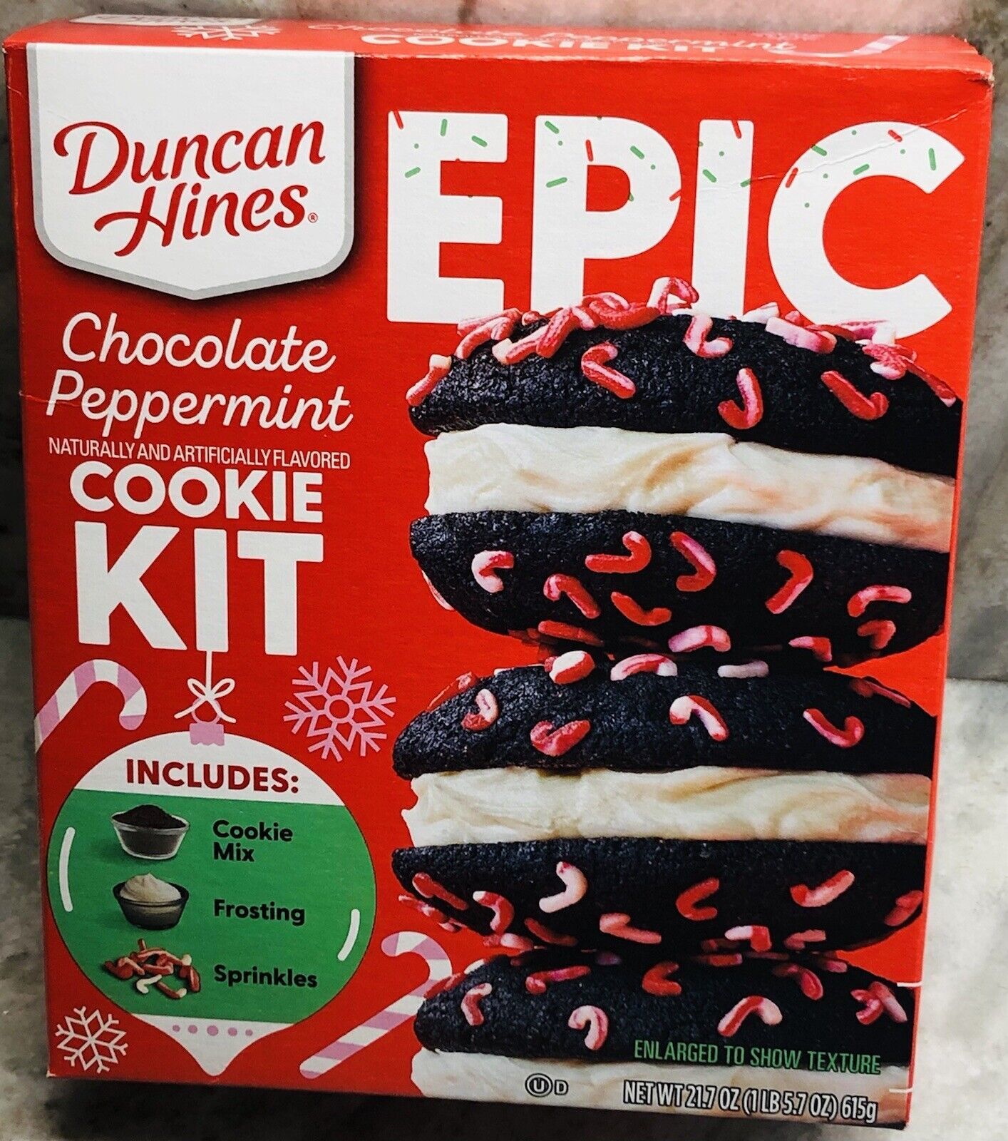 Ship N 24 Hours. New-Duncan Hines Chocolate Peppermint Cookie Kit. 1 Lb - $29.69