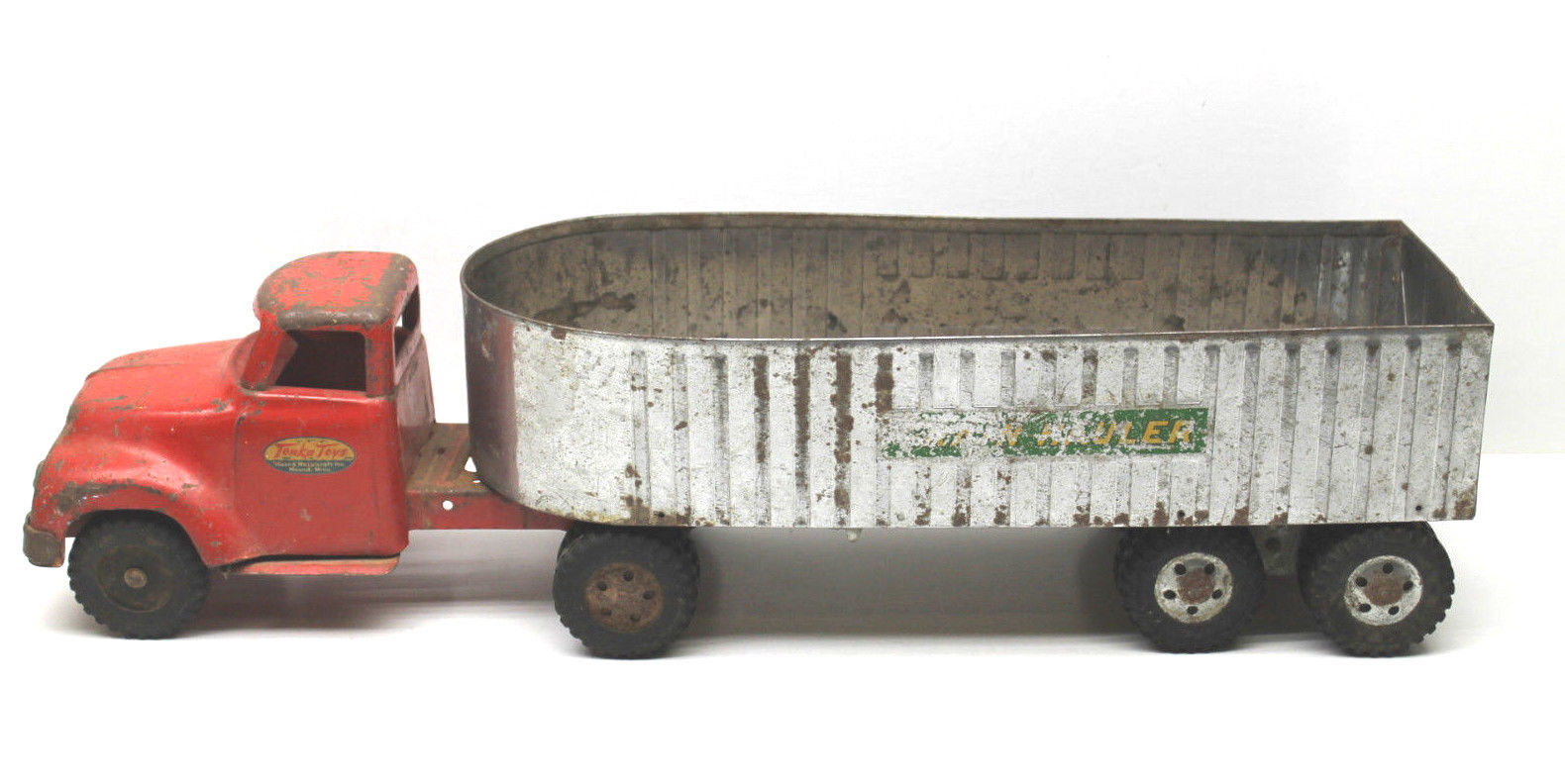 Tonka Toys Grain Hauler Vintage Pressed Steel Toy Truck Farm Semi Trailer Silage Vintage