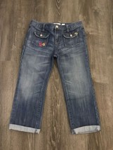 Old Navy Size 16 Cropped Jeans with Embroidered Details - $18.99