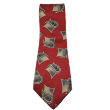 Pierre Cardin Men&#39;s Tie 100% Silk Red Paisley - $6.99