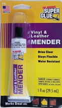 Super Glue Vinyl &amp; Leather Adhesive Mender Clear Flexible Water Resistan... - $4.45