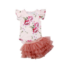 Romper tulle skirts outfits cupcake dress summer set toddler clothing summer sleeveless thumb200