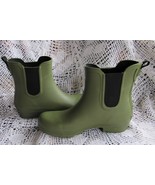 Roma Boots, Size 7, Chelsea Womens Rain Boot in Olive Green &amp; Black, Wat... - $28.50