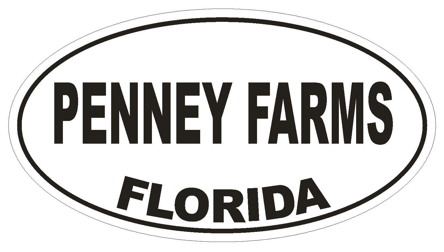 Penney Farms Florida Oval Bumper Sticker or Helmet Sticker D2722 Decal - $1.39 - $75.00