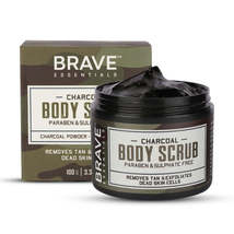 Brave Essentials - Charcoal Body Scrub, 100gm  Removes Dirt & Tan  - $32.18