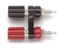 Four Black Pomona Multi-Stacking Banana Plug to Minigrabber Test Clip 3782-48-0