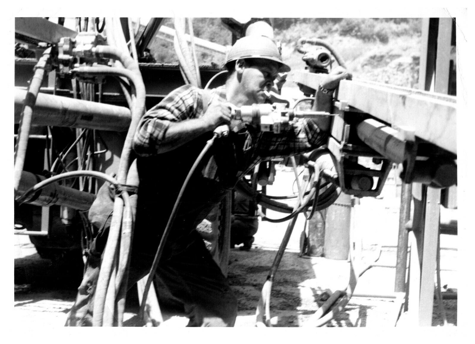 1970s Coal Mine Miner Smoking While Working 5x7 Photo Miner Mining 37t