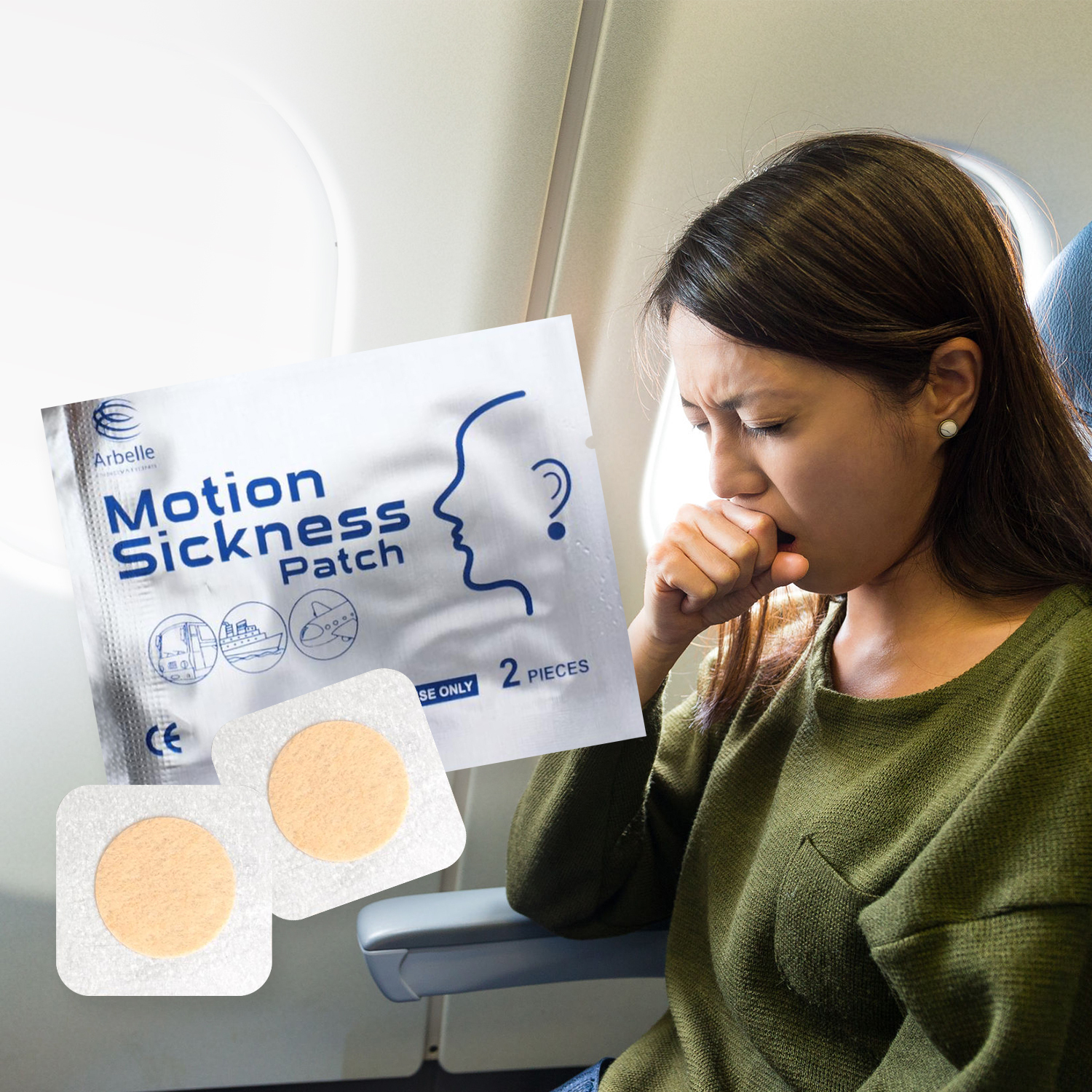 Motion Sickness Patch 24 Pack Works to Relieve Vomiting, Nausea