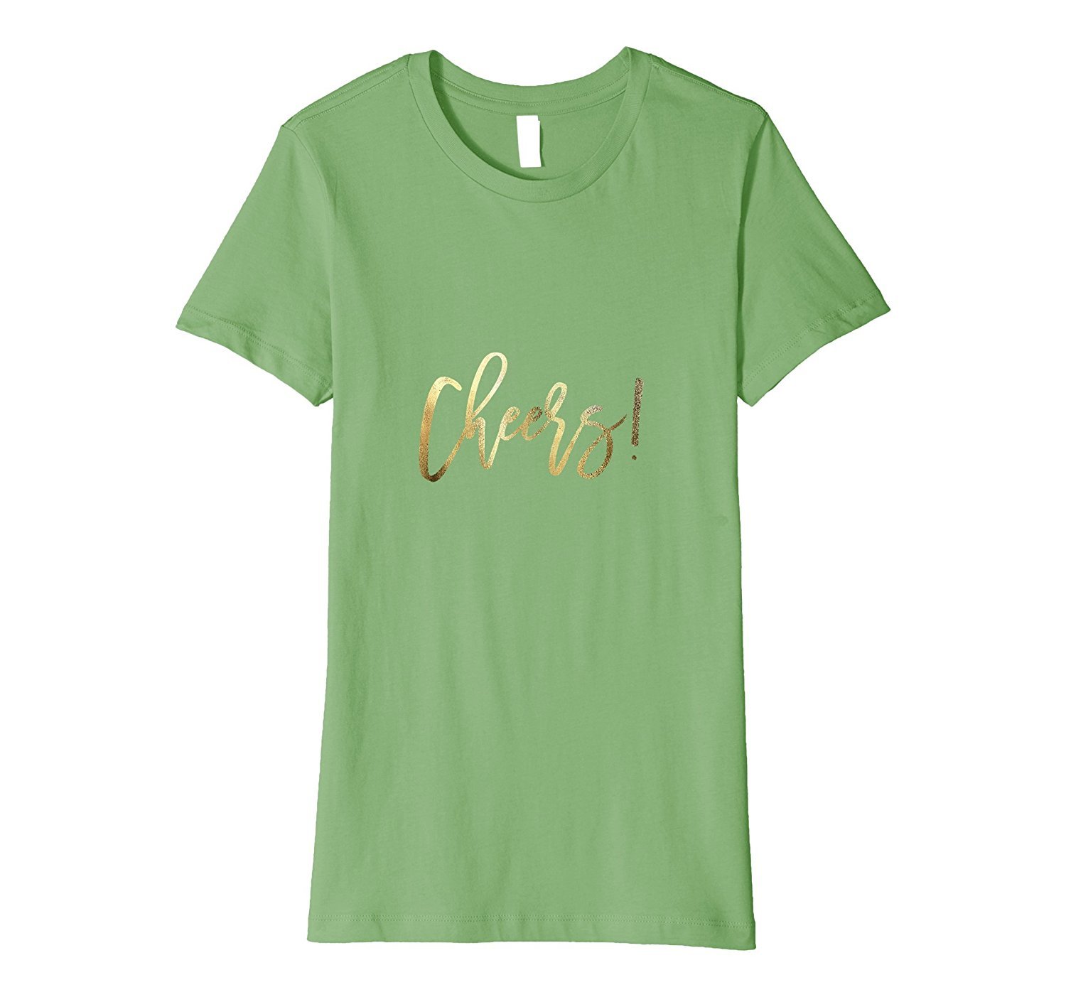 Image of Cheers Faux Gold Elegant Holiday T-Shirt for Him or Her Women