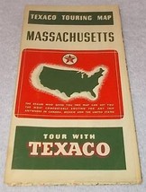 Vintage Texaco Oil Gas Station Travel Touring Map Massachusetts 1939 - $9.95