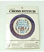VTG Sweet Home Counted Cross Stitch Kit - It&#39;s Love That Makes...5&quot; Fram... - $11.14