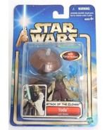 Yoda Jedi Master Star Wars Attack of the Clones Action Figure NIP Hasbro... - $14.84