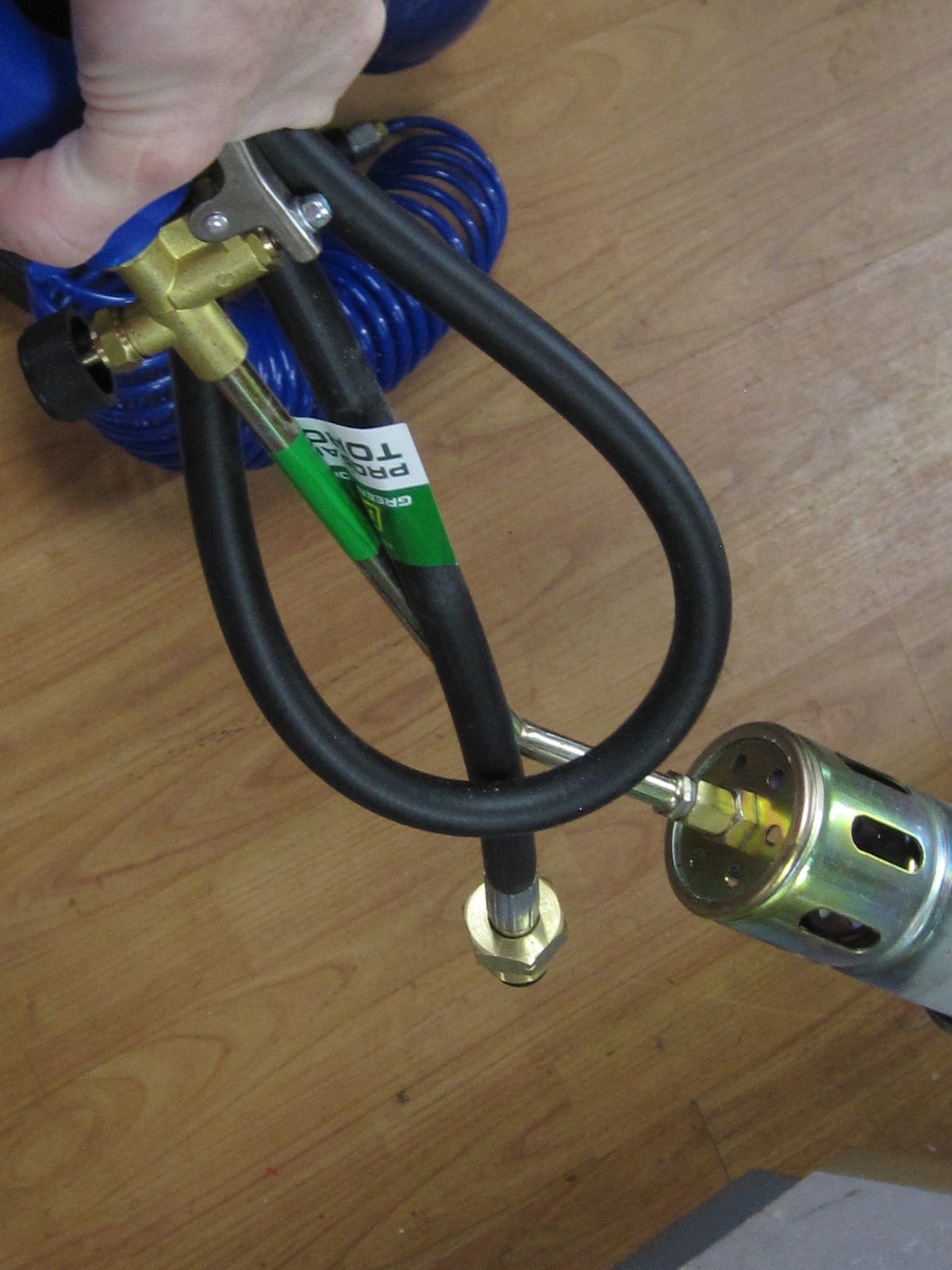 GREENWOOD DURABLE STEEL NOZZLE PROPANE TORCH TURBO BLAST TRIGGER FLOW VALVE Propane Torches