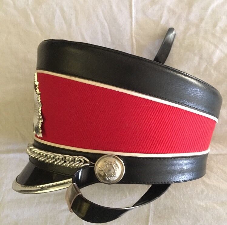 Drum Major Hat Marching Band Majorette Medium With Case Made in USA Hats