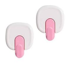2-Pack Strong Adhesive Wall Hooks Kitchen Bathroom Bedroom Hangers, Squa... - $16.43