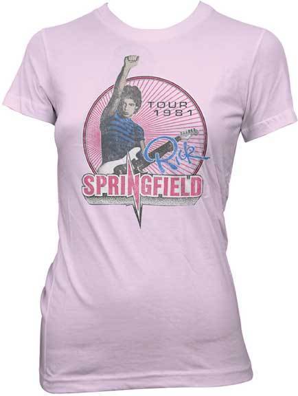 Image of Rick Springfield Tour 1981 Music Band Rock Jessie Girl Juniors T Tee Shirt RI105