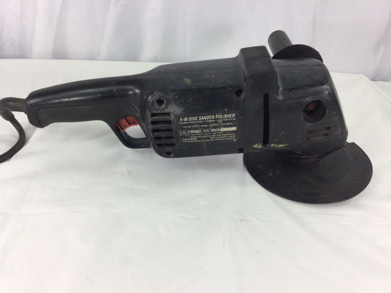 Craftsman 3/8 HP 2 Speed 6" Disc Sander Polisher 315.10520 Power Tools