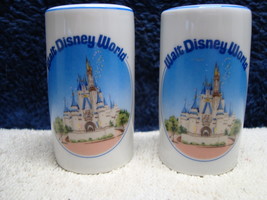 Souvenir, Walt Disney world white porcelain salt & pepper shaker set. - $15.00