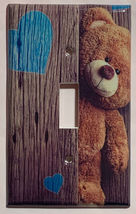 Teddy Bear Brown Light Switch Power Outlet Phone wall Cover Plate Home Decor image 4