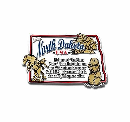 North Dakota Information State Magnet by Classic Magnets, 3.1 x 2, Collectible