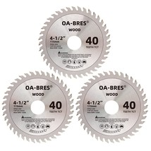 3Pack 4-1/2-Inch 40T Tct Circular Saw Blade With 7/8-Inch Arbor, Carbide... - $25.99