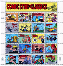 1995 32c Comic Strip Classics, Souvenir Sheet of 20 Scott 3000 Mint F/VF NH - $12.99