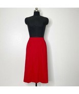 NWT Deadstock Vintage Kasper 100% Wool Skirt Red Size 18 - $44.54