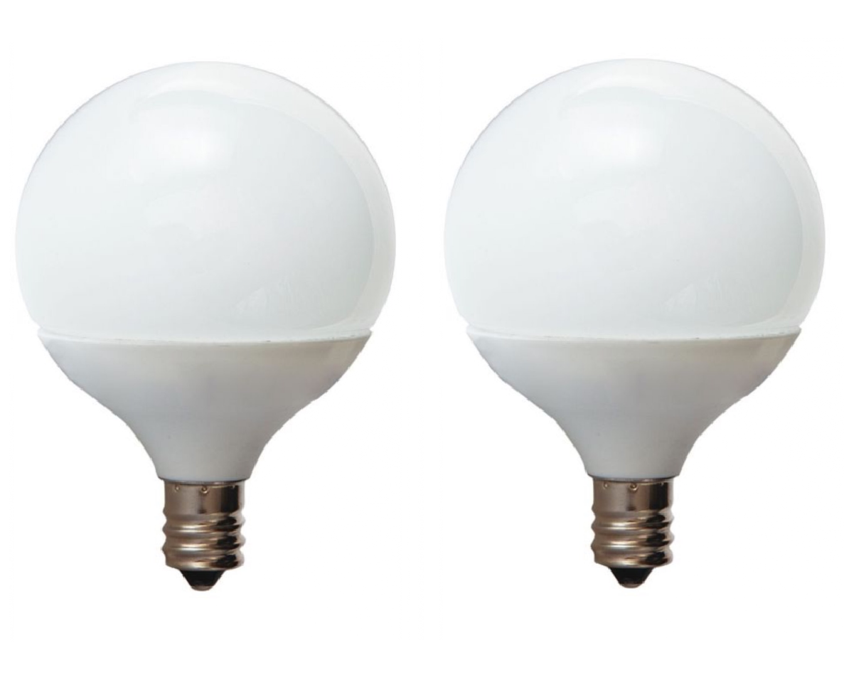 GE LED G16 40 Watt Light Bulb Frosted Globe Candelabra Base Dimmable