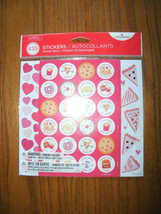 NEW American Greetings stickers 435 ct 10 sheets hearts pizza food theme - $1.95