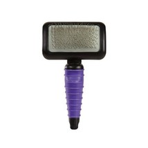 Purple Dog Grooming Ergonomic Slicker Pin Brush Groomers Tool Rubber Handle - $15.73