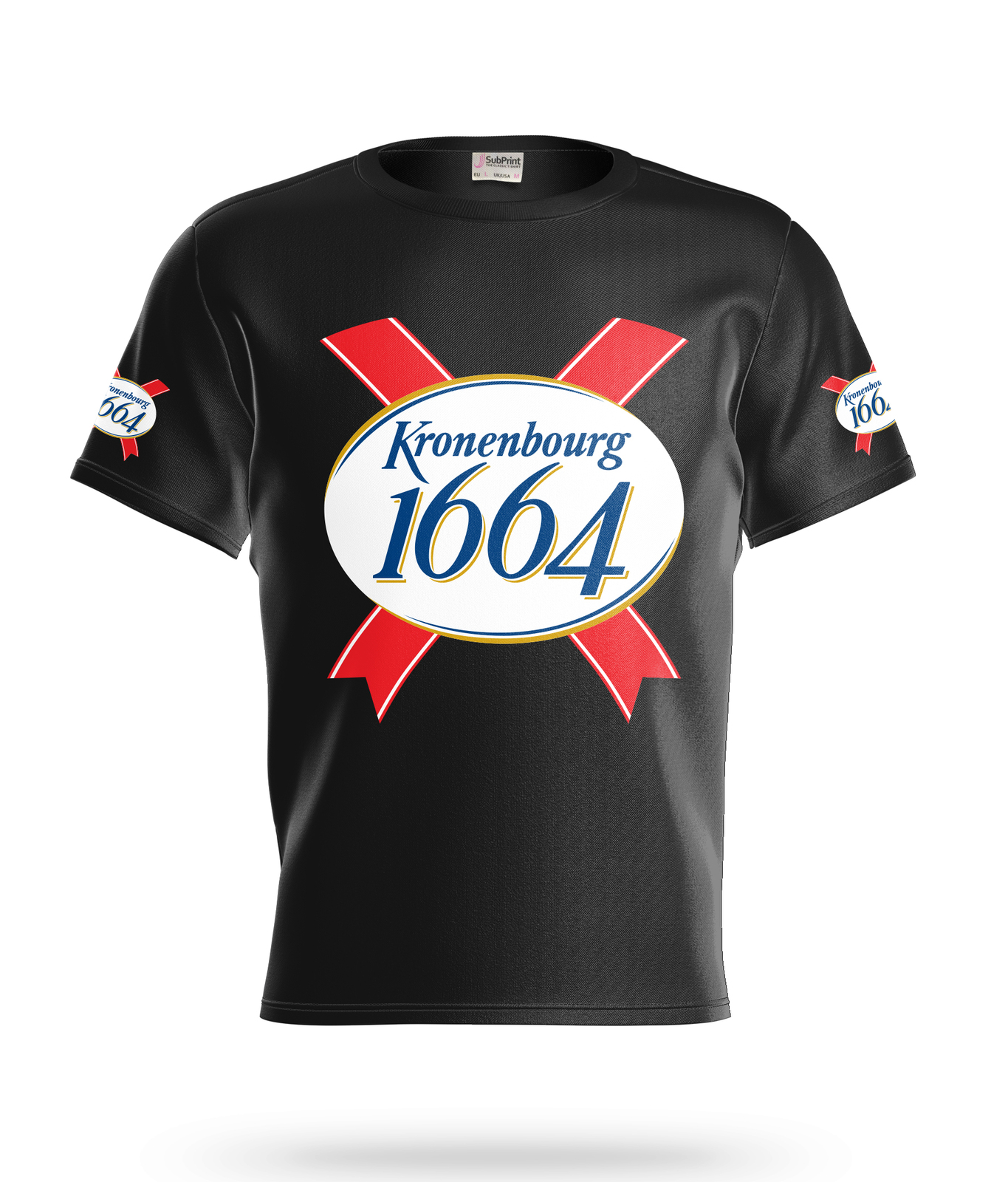 Kronenbourg_1664  Beer Logo Black Short Sleeve  T-Shirt Gift New Fashion
