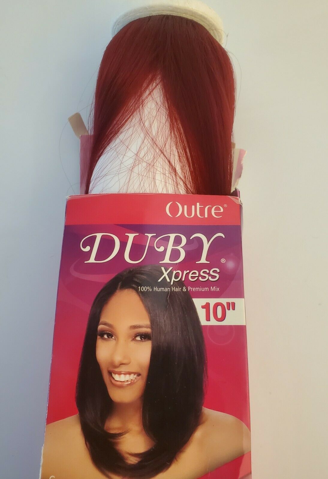 NEW Outre Duby Xpress 10 Human Hair Blend Weave - Color BU (Red 