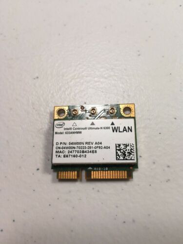 Intel Centrino Ultimate-N 6300 Half Mini PCI-E WiFi Card 04W00N 633ANHMW