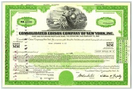 Vintage 1975 Bond Certificate Consolidated Edison Company of New York Inc. - $20.87