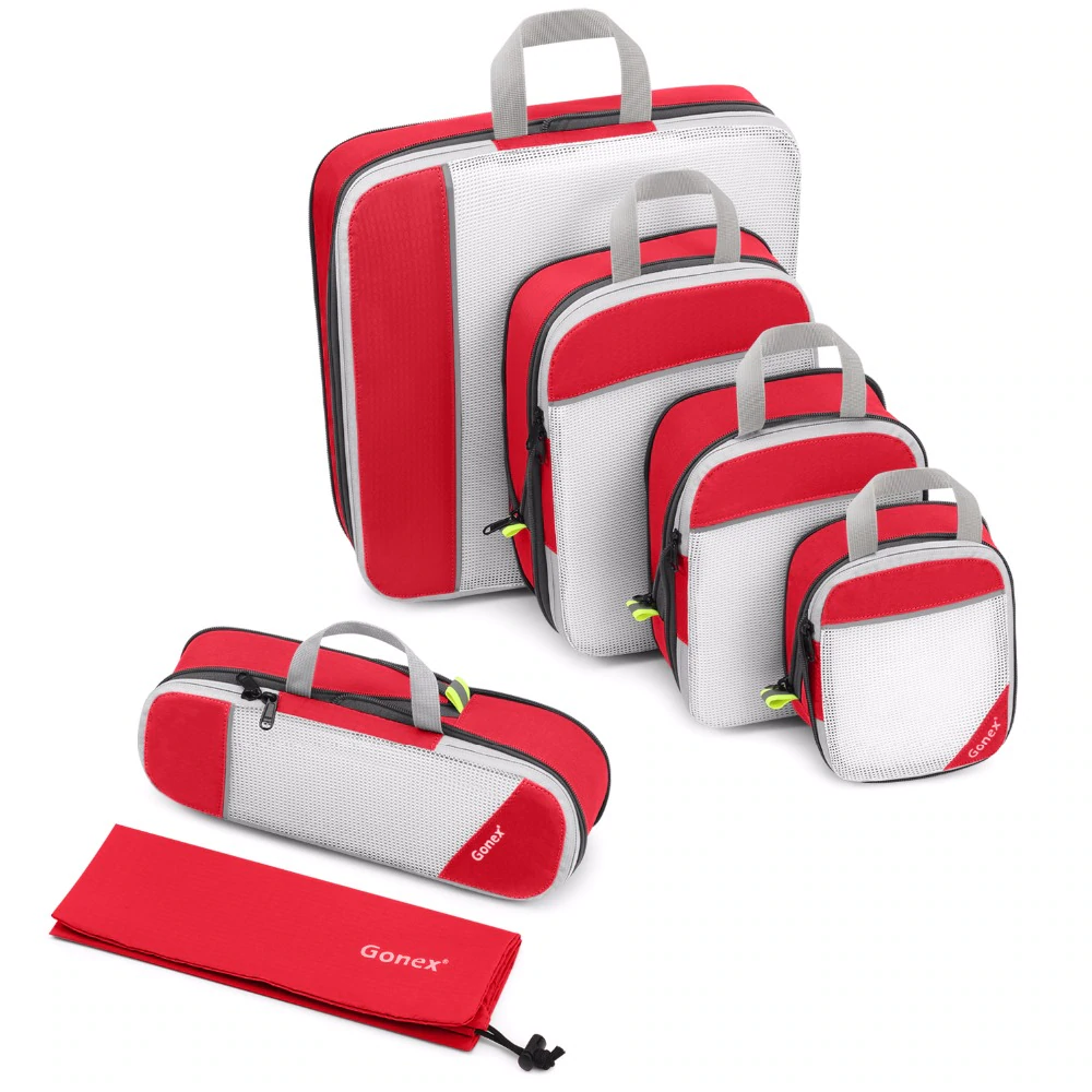 Gonex Travel Storage Bag 19inch Suitcase Luggage Organizer Set Hanging - Red