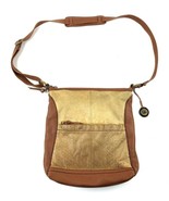 THE SAK Women&#39;s Medium Brown Leather Hobo Shoulder Zipper 12&quot; x 11.5&quot; Pu... - $38.67