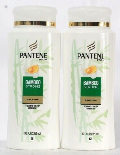 (2 Bottles) Pantene Pro V Bamboo Strong Root To Tip Strength Shampoo 19.1 Oz