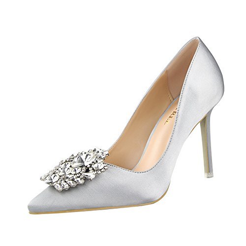 AM-Bigtree Rhinestone Lady Dress Shoes Women Pumps Heels Party Festival ...