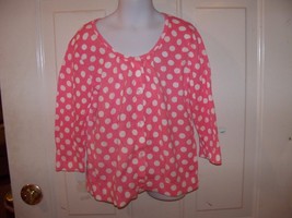 L.L. Bean Pink Polka Dot Button Down Cardigan Size M (10/12) Girl&#39;s EUC - $18.48